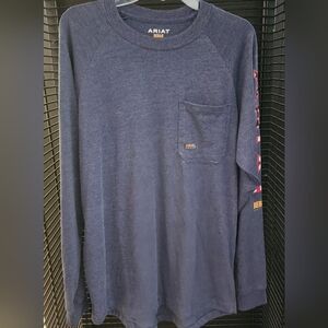Ariat Men's Blue Long Sleeve Tee